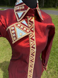 Sm/Med “Zoey” Maroon Day Shirt