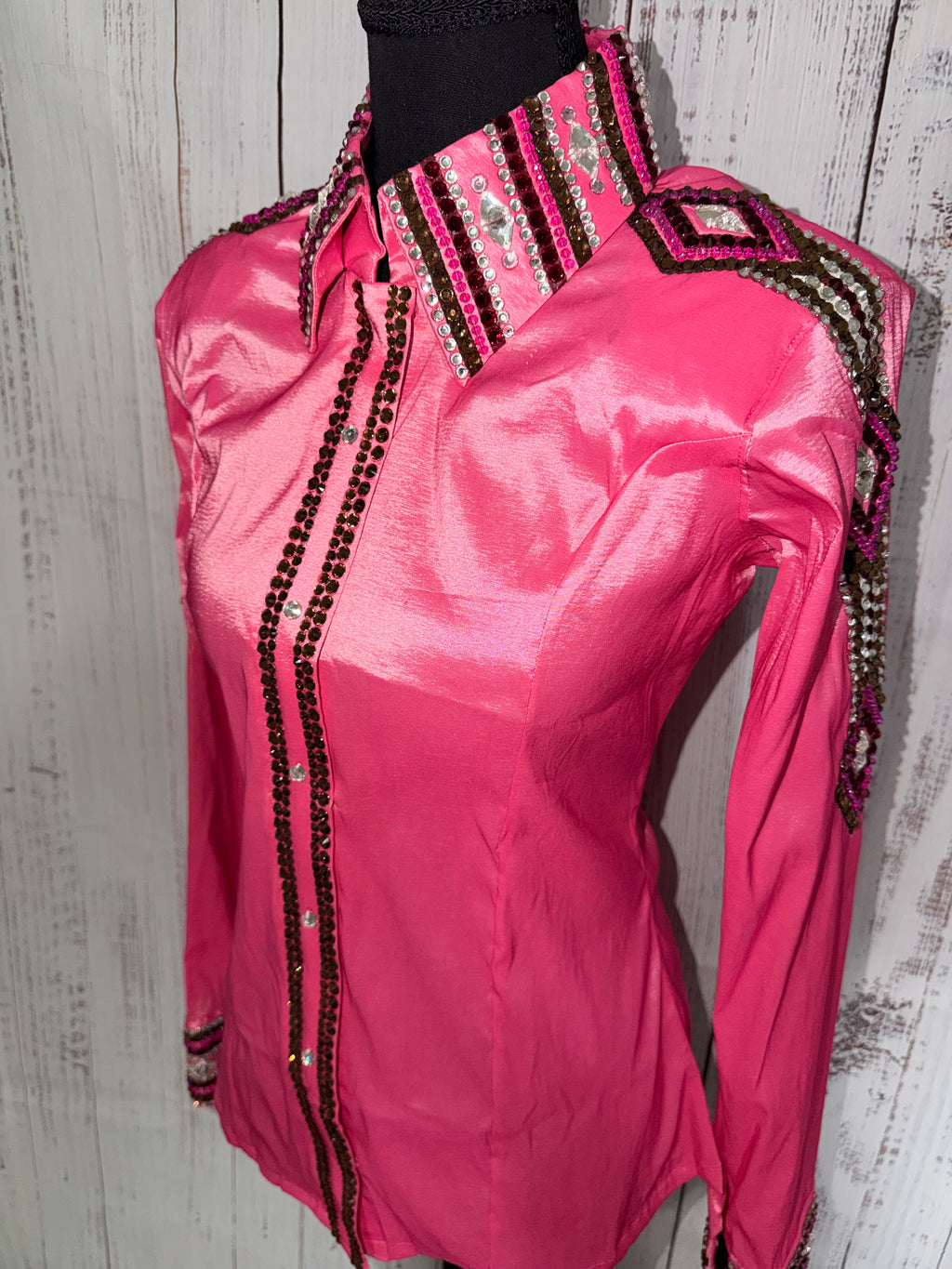 Medium “Vivian” Pink Taffeta