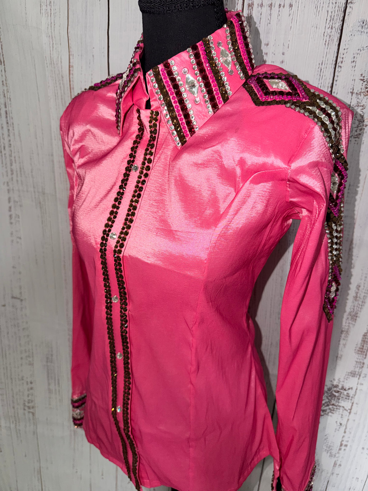 Medium “Vivian” Pink Taffeta
