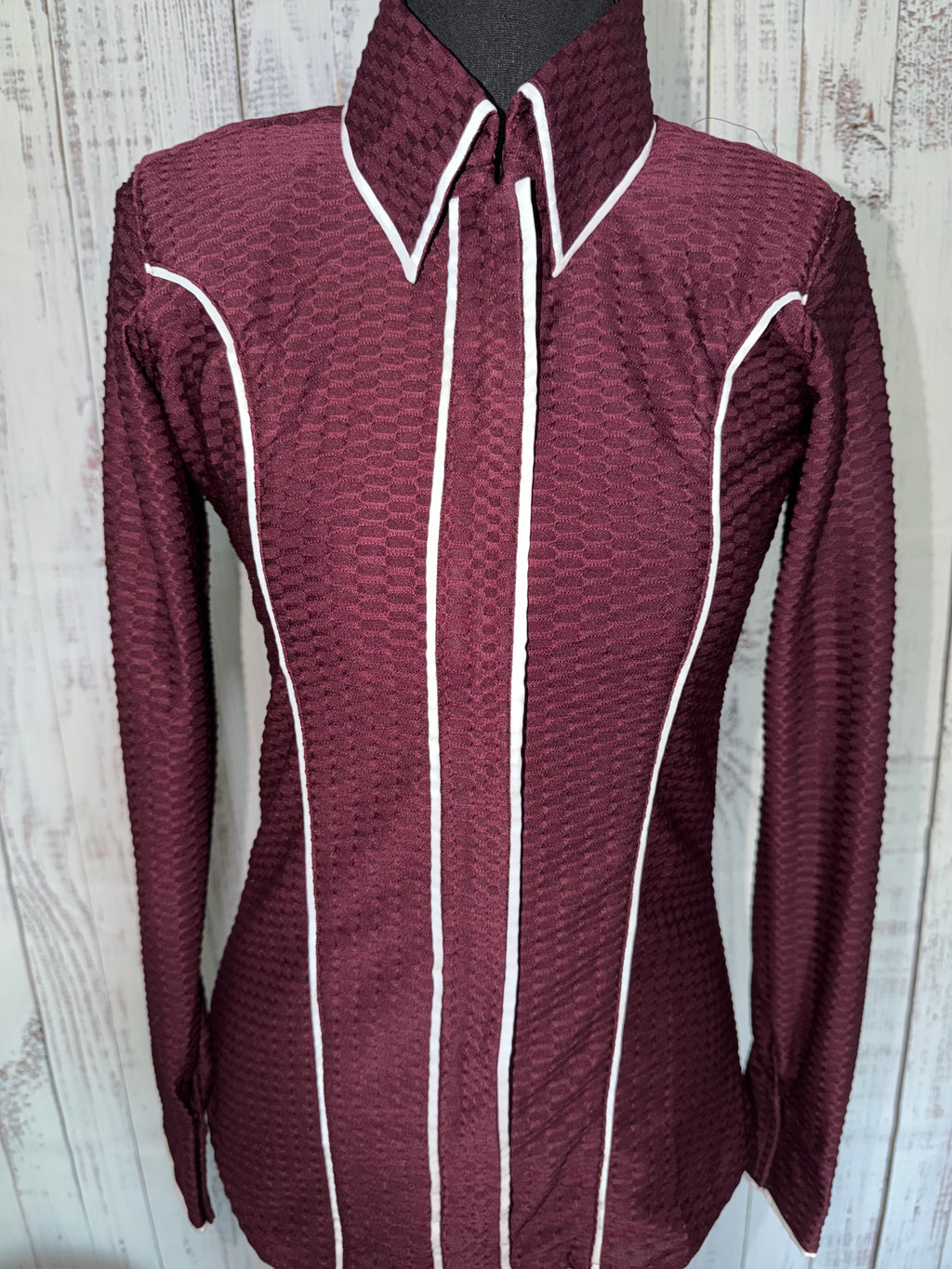 Small Wine Red Textured Lycra