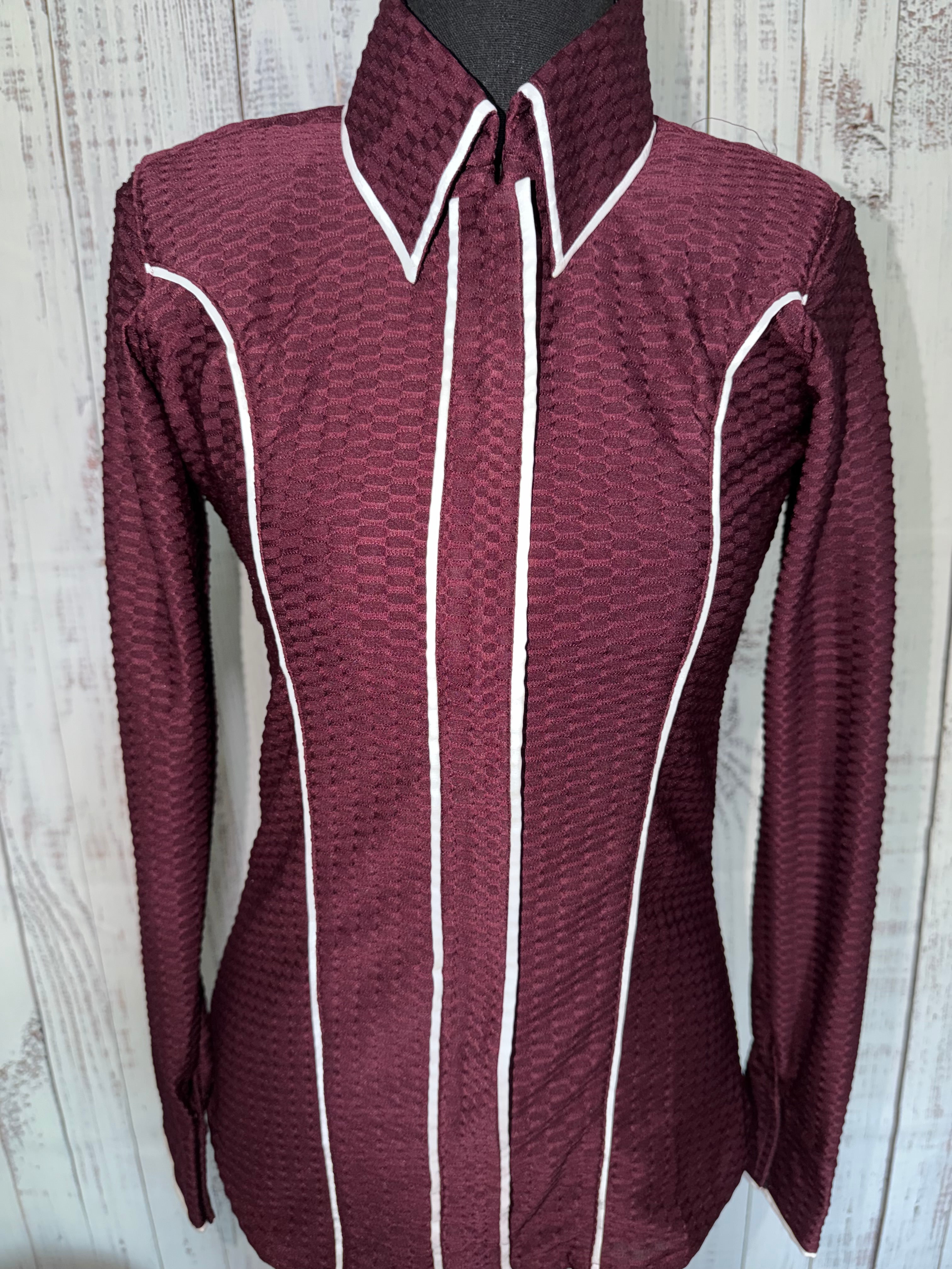 Small Wine Red Textured Lycra