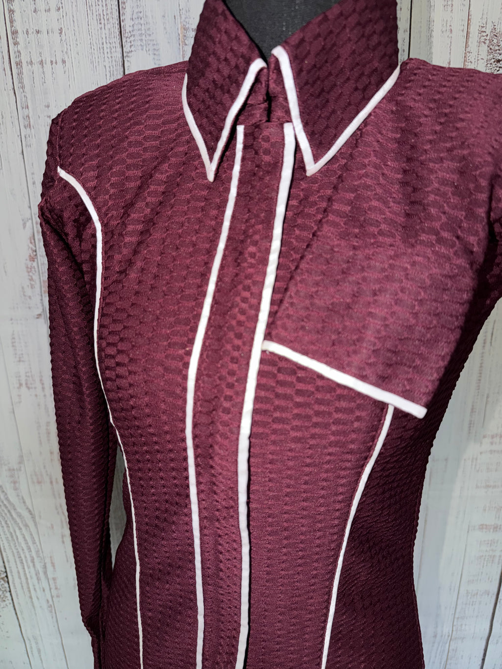 Small Wine Red Textured Lycra