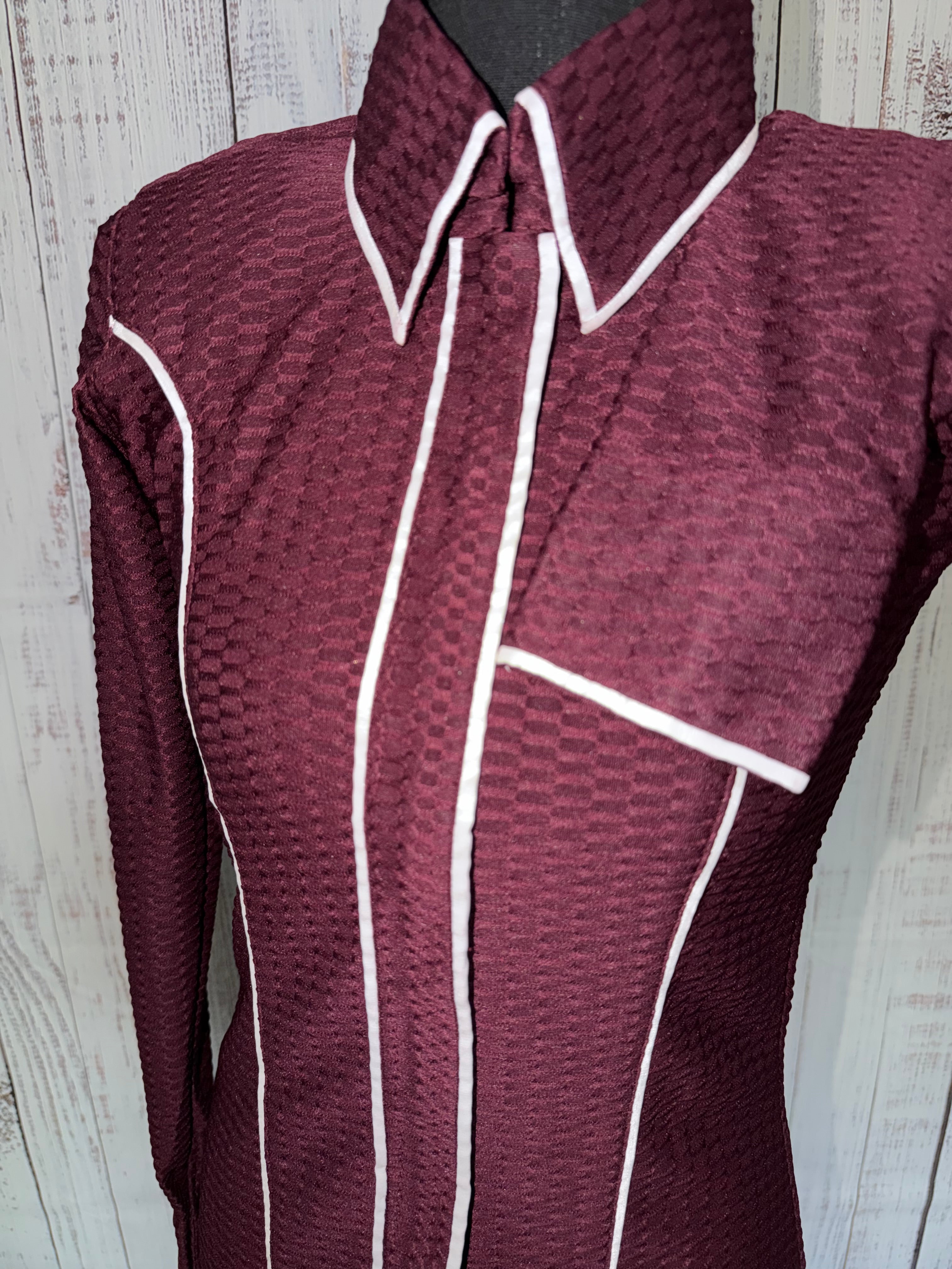 Small Wine Red Textured Lycra